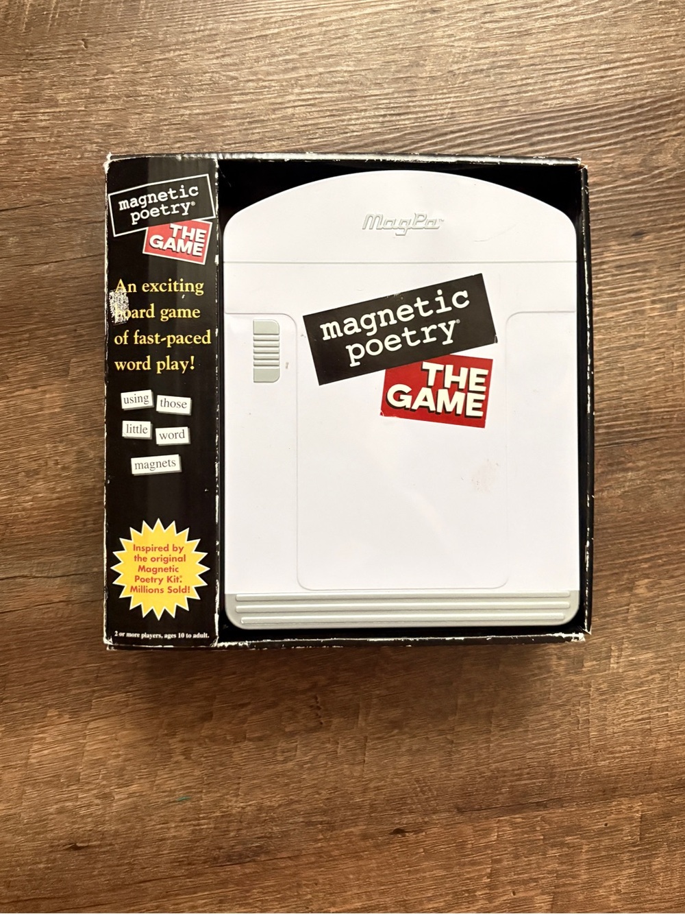 Magnetic Poetry The Game 2001 mini refrigerator unused wordplay writers gift